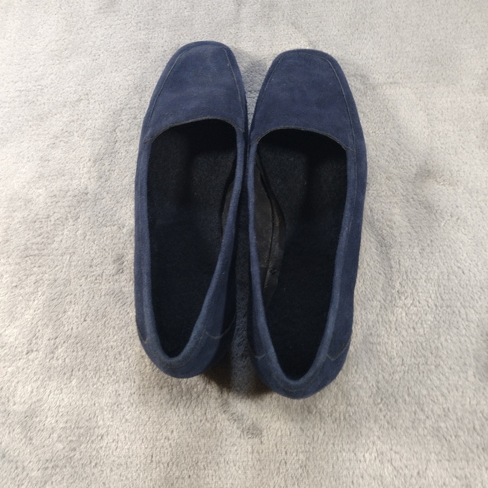 Donald J Pliner Shoes Womens 7.5 M Loafers Casual Comfort Blue Suede Slip On - Picture 3 of 5